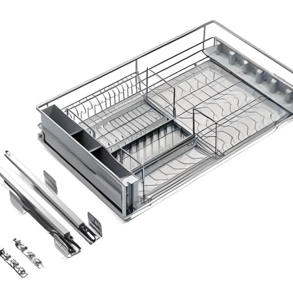 Kệ Chén, Dĩa, Muỗng, Thìa Phủ Nano Xám (303402S - 700mm) - Higold - Ảnh 3