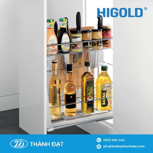 Kệ Đựng Gia Vị Ray Giảm Chấn Inox 304 (306031 - 300mm) - Higold