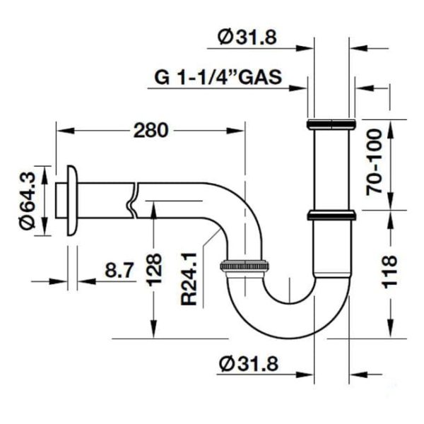 Bẫy Nước S-Trap (495.61.241) - HAFELE - Ảnh 3