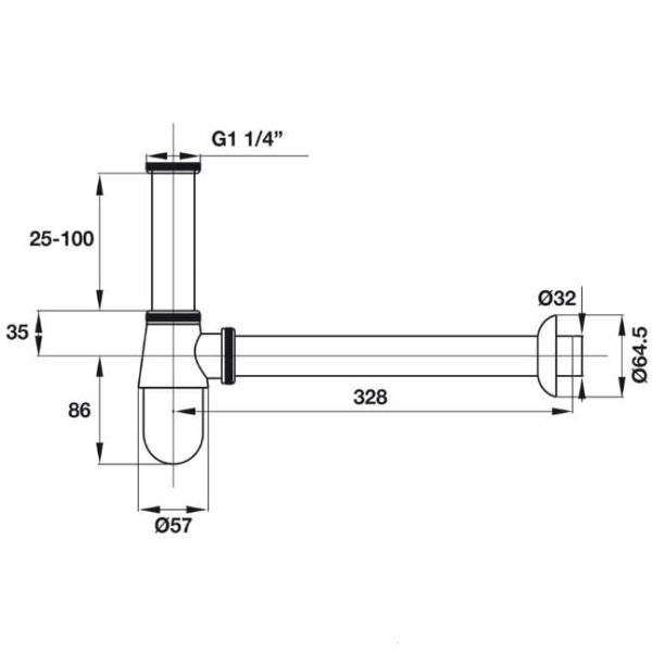Bẫy Nước P-Trap (495.61.242) - HAFELE - Ảnh 3