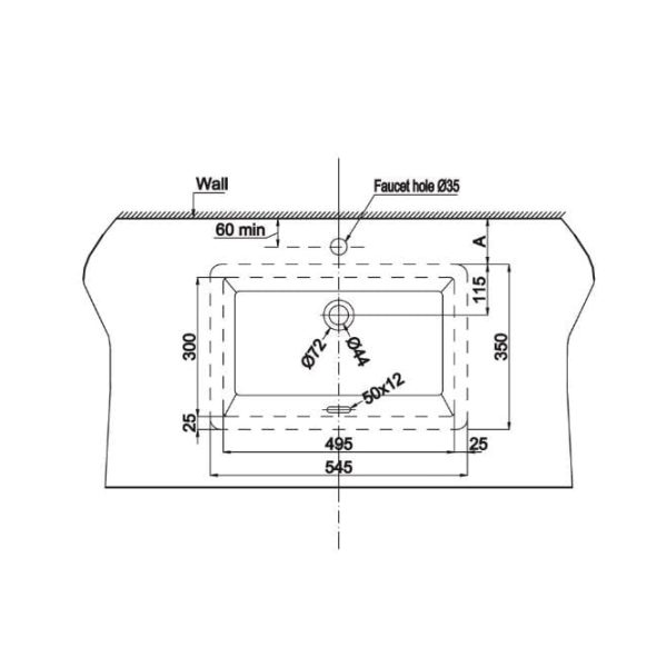 Chậu Lavabo Âm Bàn Sapporo 545 (588.79.014) - Hafele - Ảnh 3