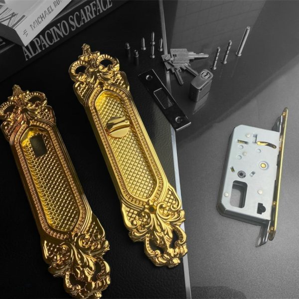 Khóa cửa lùa Archie AS1031-C04-02, mạ vàng 24K sang trọng - Ảnh 2