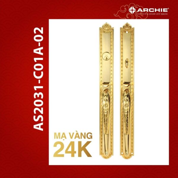 Khoá Đồng Đại Sảnh Kiểu Ý AS2031-C01-02 – Mạ vàng 24K