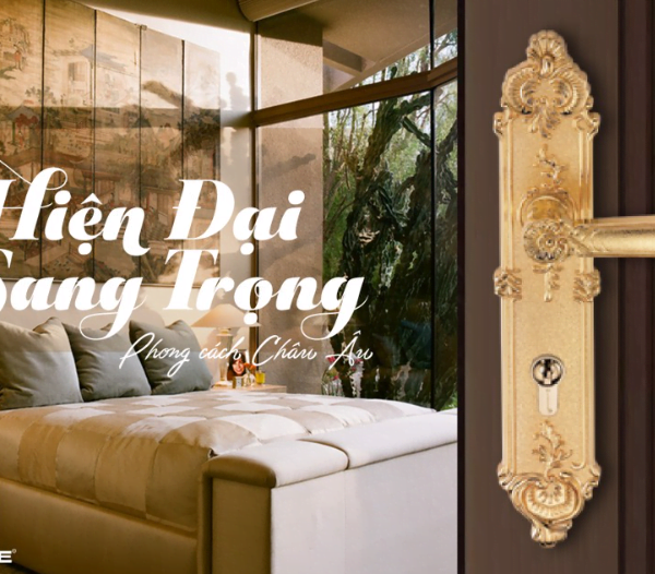 Khóa tay gạt Archie AHB9169-02, mạ Vàng 24K - Ảnh 2