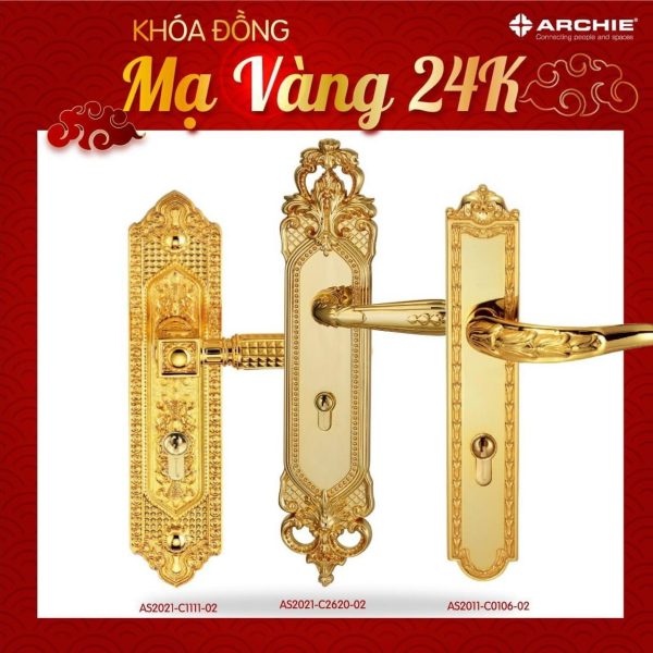 Khóa Đồng mạ vàng 24K cao cấp Archie AS2021-C2620-02 – chính hãng Archie - Ảnh 2