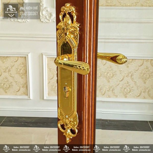 Khóa cửa đại sảnh Đồng mạ vàng AS2021-C2620L-02 , Khóa Đồng cao cấp Archie - Ảnh 3