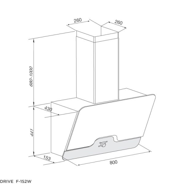 Máy hút khói khử mùi áp tường DRIVE F152W - Malloca - Ảnh 4