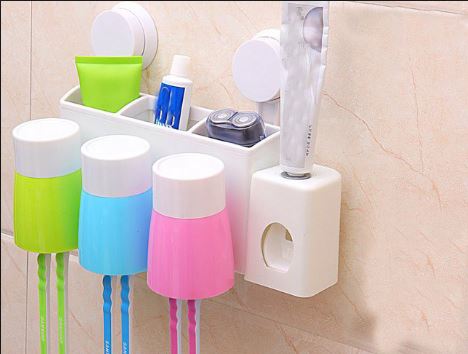 Dụng cụ để bàn chải và máy lấy kem đánh răng thông minh