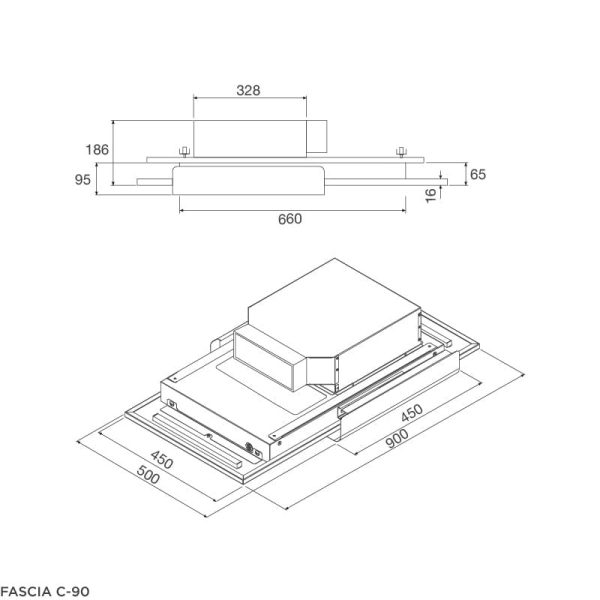 Máy Hút Khói, Khử Mùi FASCIA C90 - Malloca - Ảnh 3
