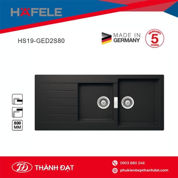 Chậu Đá HS19-GED2S80 (570.35.370, 570.35.470, 570.35.570) - Hafele