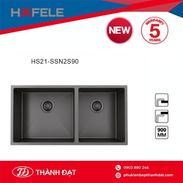 Chậu Inox HS21-SSN2S90 (567.96.310) - Hafele