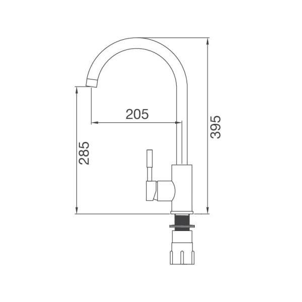 Vòi Chậu Rửa Chén K569-C - Malloca - Ảnh 4
