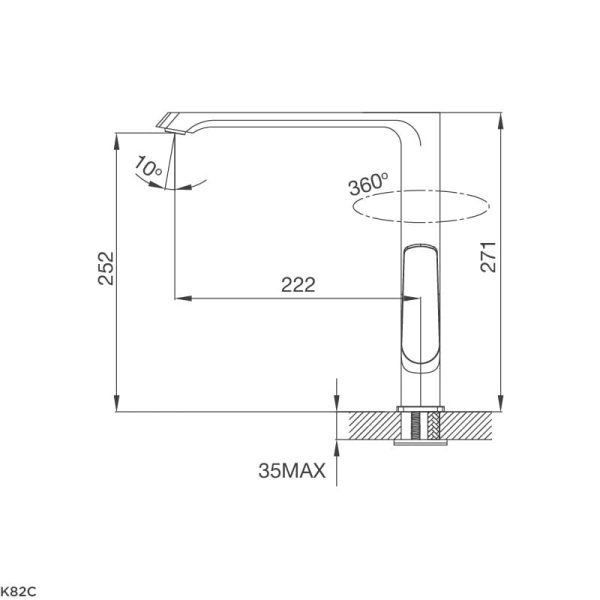 Vòi Rửa Chén K82C - Malloca - Ảnh 3