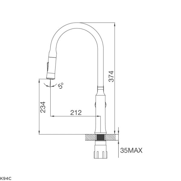 Vòi Rửa Chén K94C - Malloca - Ảnh 3