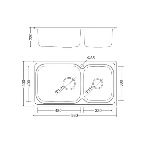 Chậu Rửa Chén MS 2025 - Malloca - Ảnh 3