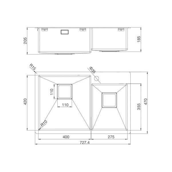 Chậu Rửa Chén MS 620T - Malloca - Ảnh 3