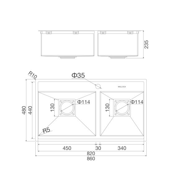 Chậu Rửa Chén MS6304ST - Malloca - Ảnh 3