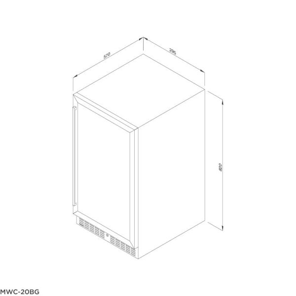 Tủ Bảo Quản Rượu Vang Âm Tủ/Độc Lập MWC20BG - Malloca - Ảnh 3
