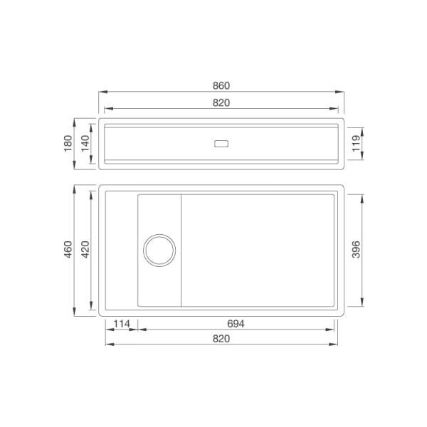 Chậu Đá MYST K86S - MYST K86L - Malloca - Ảnh 3