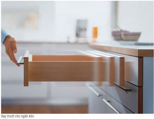 Ray trượt tủ bếp Blum giá rẻ TPHCM