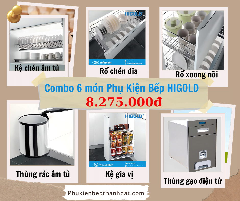 Giới thiệu về combo phụ kiện tủ bếp