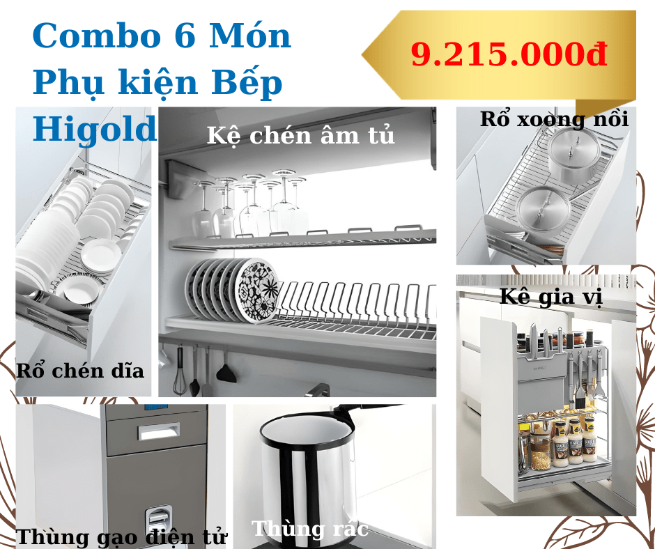 Combo phụ kiện tủ bếp trung cấp