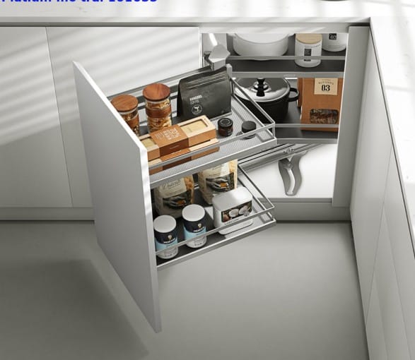 Kệ Góc Liên Hoàn Mở Trái và Mở Phải - Giải Pháp Tối Ưu Không Gian Tủ Bếp 4