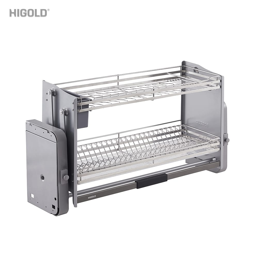 Kệ Chén Đĩa Nâng Hạ Inox 304 Cao Cấp DIAMOND 2.0 Của Higold (401321S - 600mm) - Ảnh 4