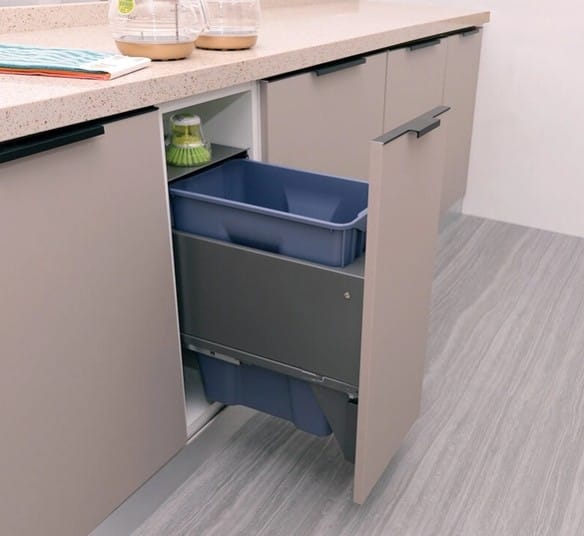 Thùng rác kéo ray trượt hình chữ nhật dọc