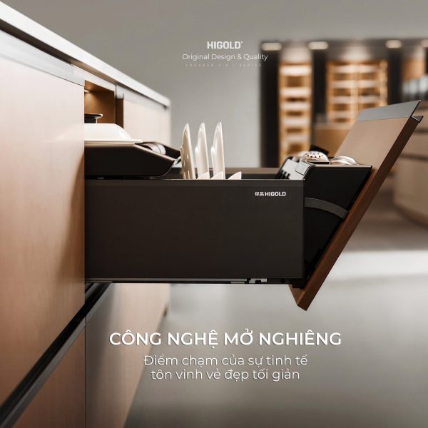 Kệ Bát Đĩa Hộp Nhôm Cao Cấp Dòng Mở Nhanh Shearer 5.0 (303712 - 700mm) - Ảnh 2