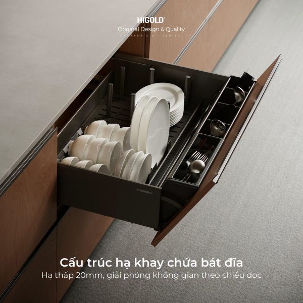 Kệ Bát Đĩa Hộp Nhôm Cao Cấp Dòng Mở Nhanh Shearer 5.0 (303712 - 700mm) - Ảnh 5