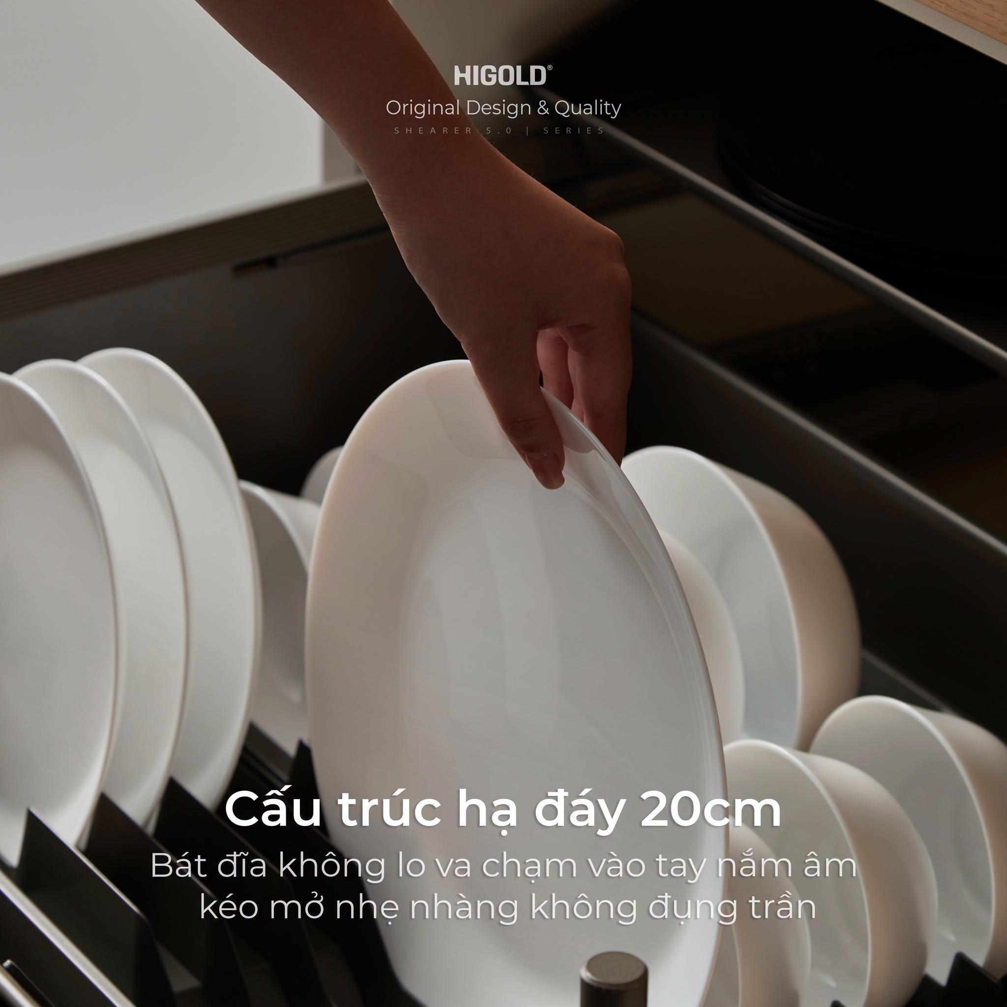Kệ Bát Đĩa Hộp Nhôm Cao Cấp Dòng Mở Nhanh Shearer 5.0 (303712 - 700mm) - Ảnh 4
