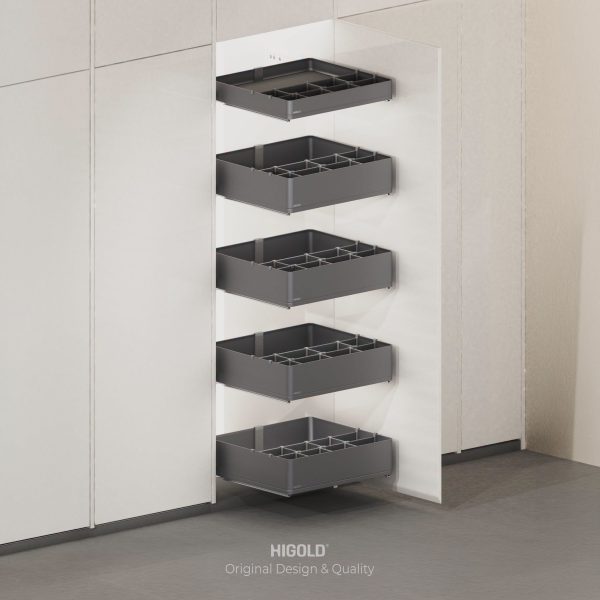 Hệ Tủ Kho Ngăn Kéo Âm Độc Lập Nhôm Hàng Không Xingfa (301872 -600mm) - Ảnh 2