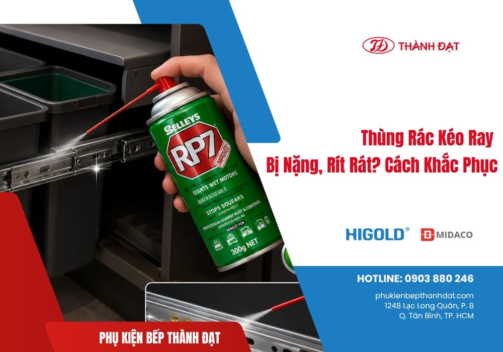 Thùng Rác Kéo Ray Bị Nặng, Rít Rát? 3 Bắt Bệnh & Cách Khắc Phục 1